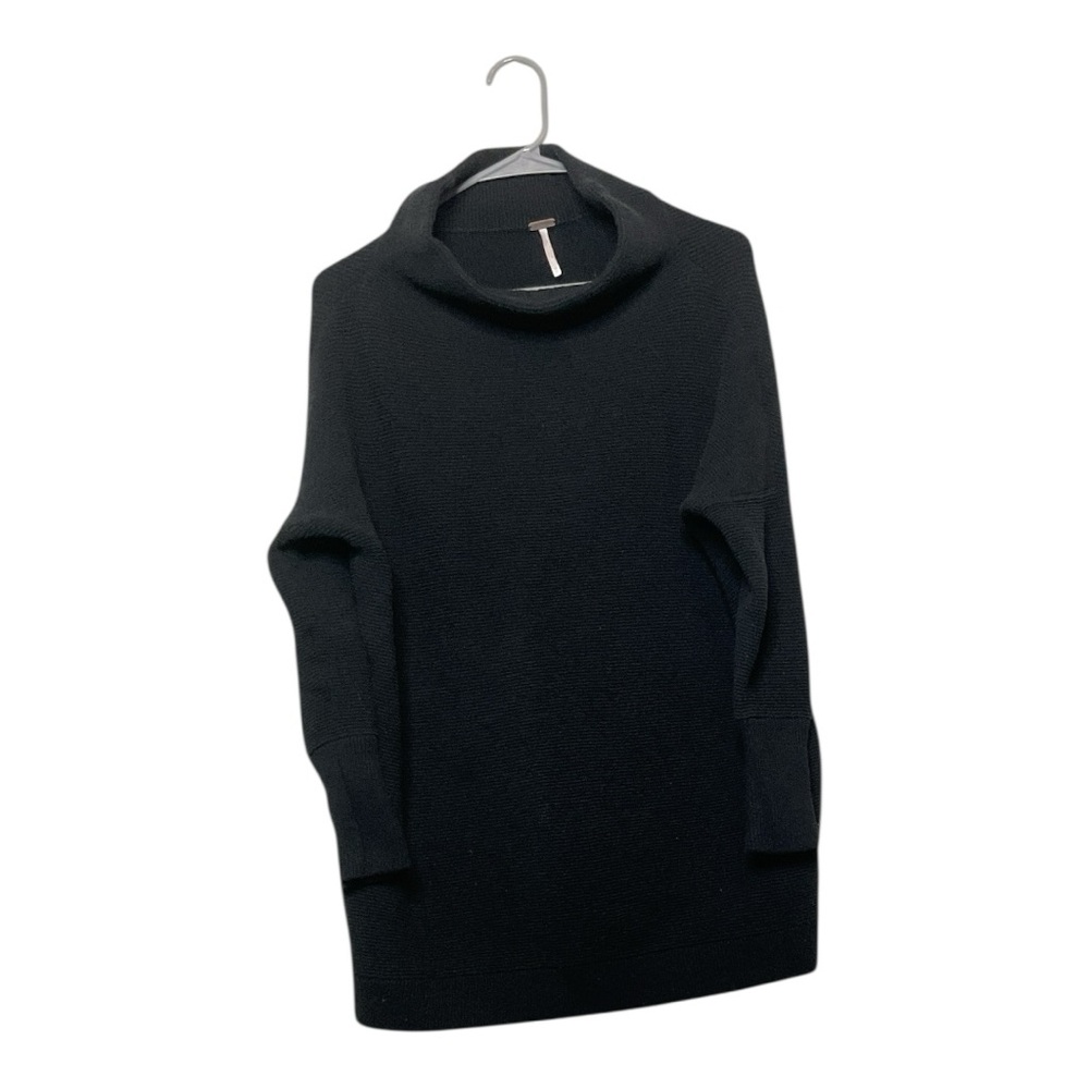 Women’s Free People mock neck, ribbed, black sweater, size XS